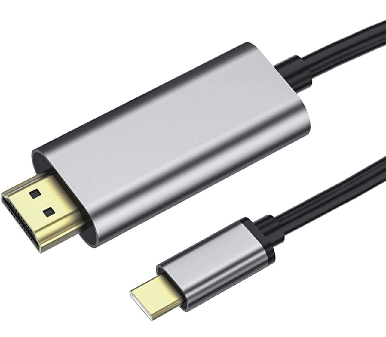 USB-C to HDMI Cable 4K, 6FT USB 3.1 Type C (Source) to HDMI (Display) Cable, Thunderbolt 4/3 Compatible for iPhone/MacBook/Surface/XPS/Galaxy