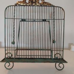 LARGE METAL VERDIGRIS COOKBOOK STAND/EASEL