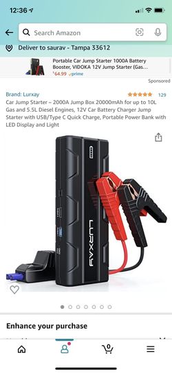 Lurxay Car Jump Starter New In Original Packaging