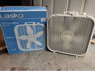 New Lasko Box Fan 3 Speed. Must Pick Up