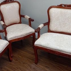 Victorian Settee / Sofa + 2 Chairs Set