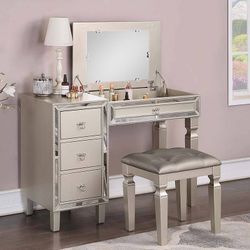 Vanity With Ottoman