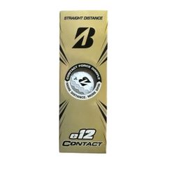 Bridgestone GOLF Package of 3 e12 Contact Golf Balls Straight Distance NEW BOX