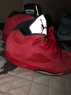 Red suede 5s Jordan size 8.5