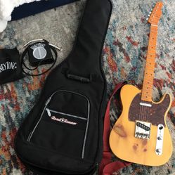 Fender Guitar For Kids With A Bag In Speaker Working