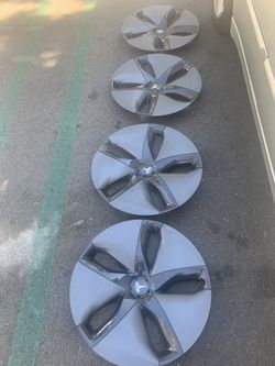 4 Tesla Hubcaps Rims Covers 18”