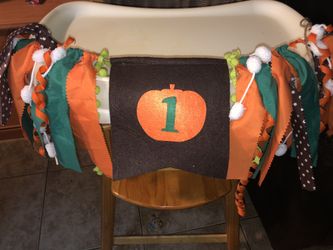 High chair Banner Pumpkin 1