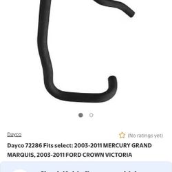 Radiator Hoses 03-11 Ford, Lincoln,Mercury 