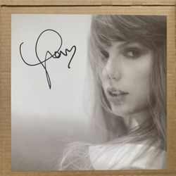 Taylor Swift The Tortured Poets Department 2 LP White Colored Vinyl Record + Bonus Track + Hand Signed with Heart Insert Photos New Mint Receipt 