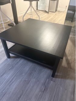 Black coffee table 36inch X 36 inch 18 inch tall