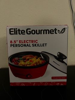 Elite Gourmet 8.5 Inch Personal Electric Skillet Compact Non Stick Griddle