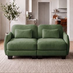 Rosedale 71" Ergonomic Loveseat Sofa with Curved Cushion, Back and Armrest