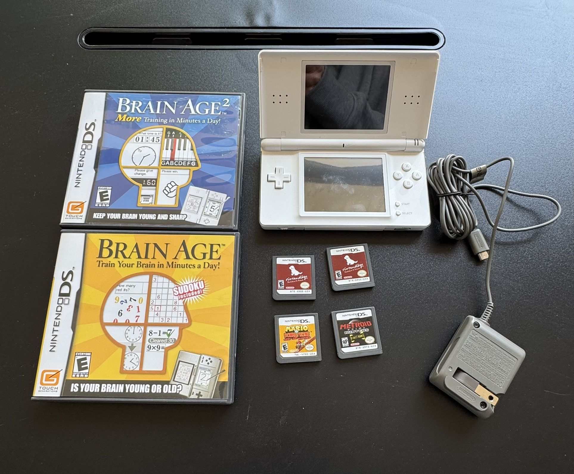 Nintendo DS Lite White Console With Games Works