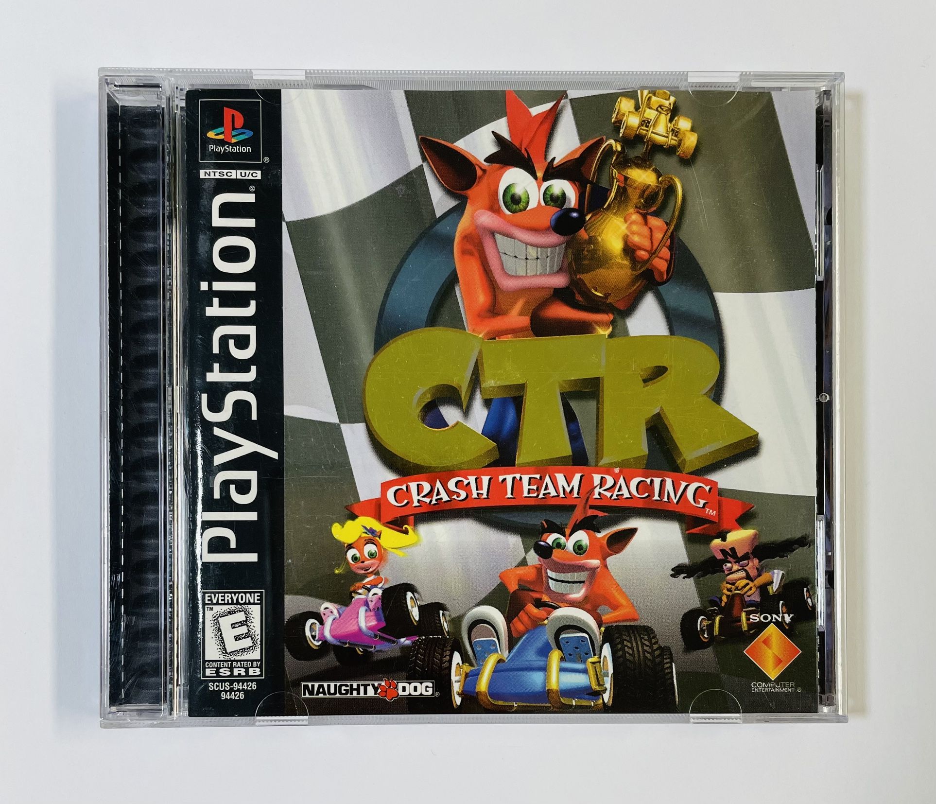 CTR Crash Team Racing Sony PS1 Complete CIB Holo Cover