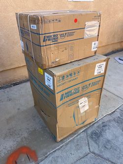 New micro fridge size 25” high x 19-13/16” deep x 18-5/8” wide new asking $340
