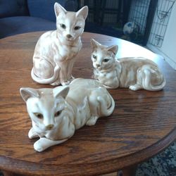 Vintage 8" Norleans Porcelain Cats
