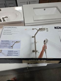 Kohler Hydrorail Shower System 3-in-1 Multi Function Complete Set Brushed Nickel