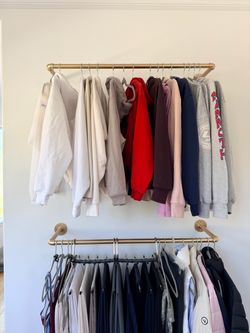 Gold Pamo wardrobe rail