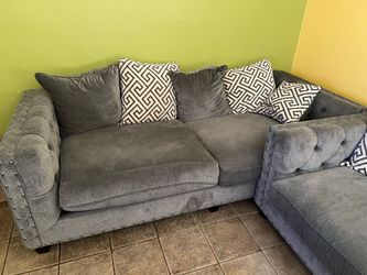 Grey 2pc Sofa Set