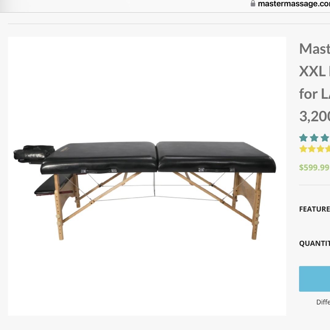 Master Massage Table  32” Husky Gibraltar