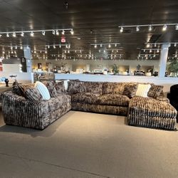 Brown 4PC Chaise Sectional Couch