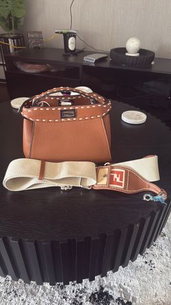 Small brown tan hand crossbody bag