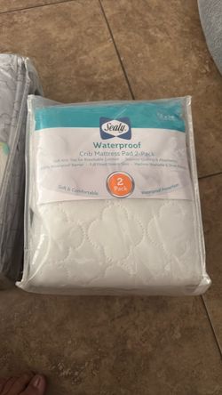 Sealy Waterproof Crib Mattress Pad 2-Pack