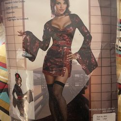 Geisha Girl Dragon Tattoo Halloween Costume
