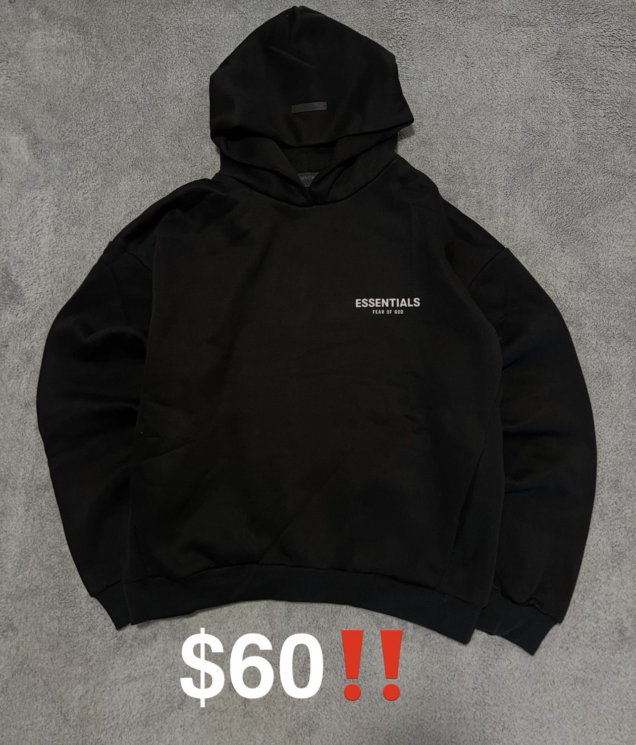 Brand New Black Essentials Hoodie