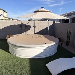 10 ft Tipsy Tanks Stock Tank Pool Package – Cover + Soledad & Sierra Benches ($6K+ New)