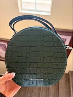 Rebecca Minkoff Jody Croc Embossed Leather Circle Bag