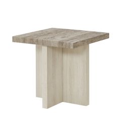 TWO Modern Square Wood End Table