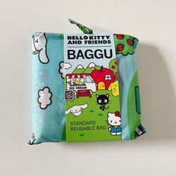 Hello Kitty and Friends Scene Standard Size Baggu x Sanrio Reusable Bag NEW