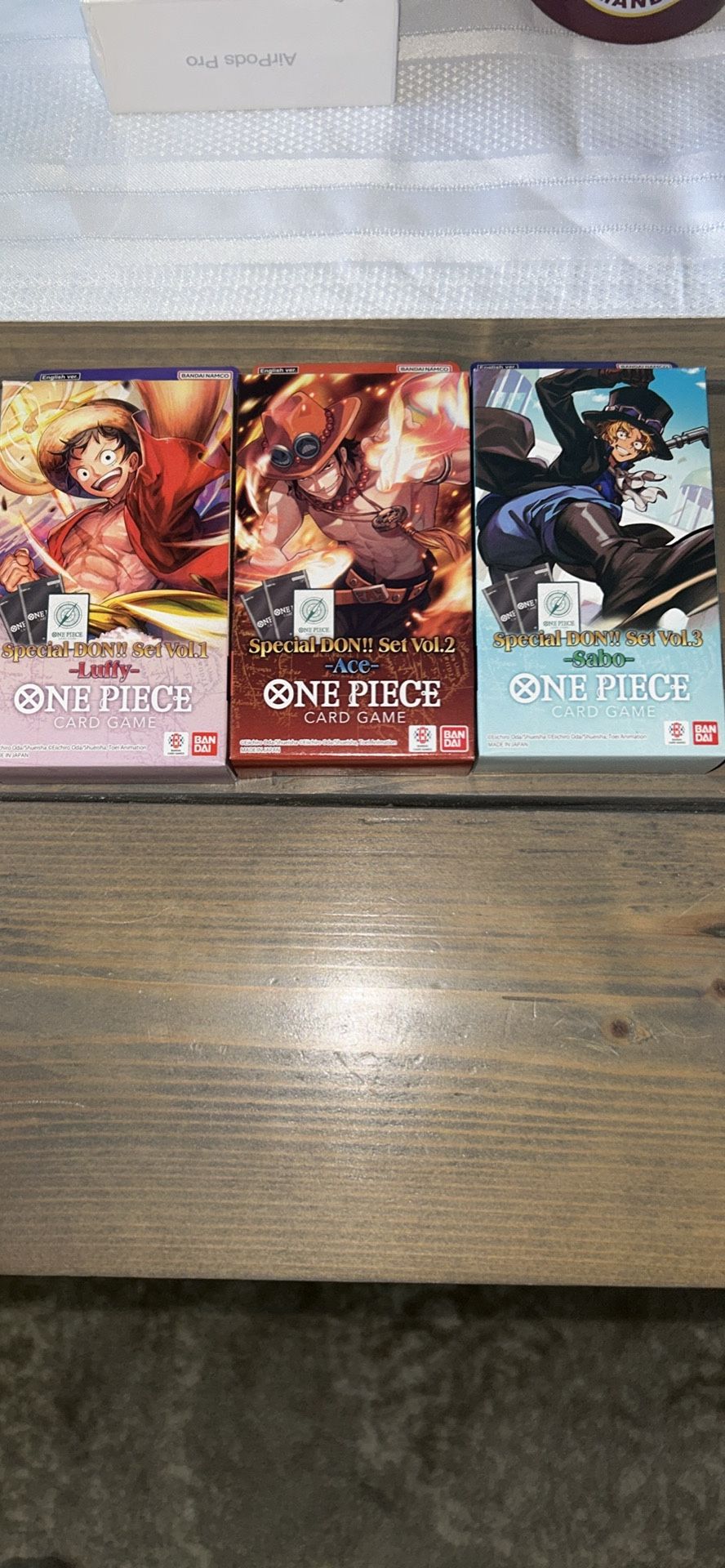 One Piece TCG Special DON!! Set Vol 1,2 and 3 Lot Of 3 