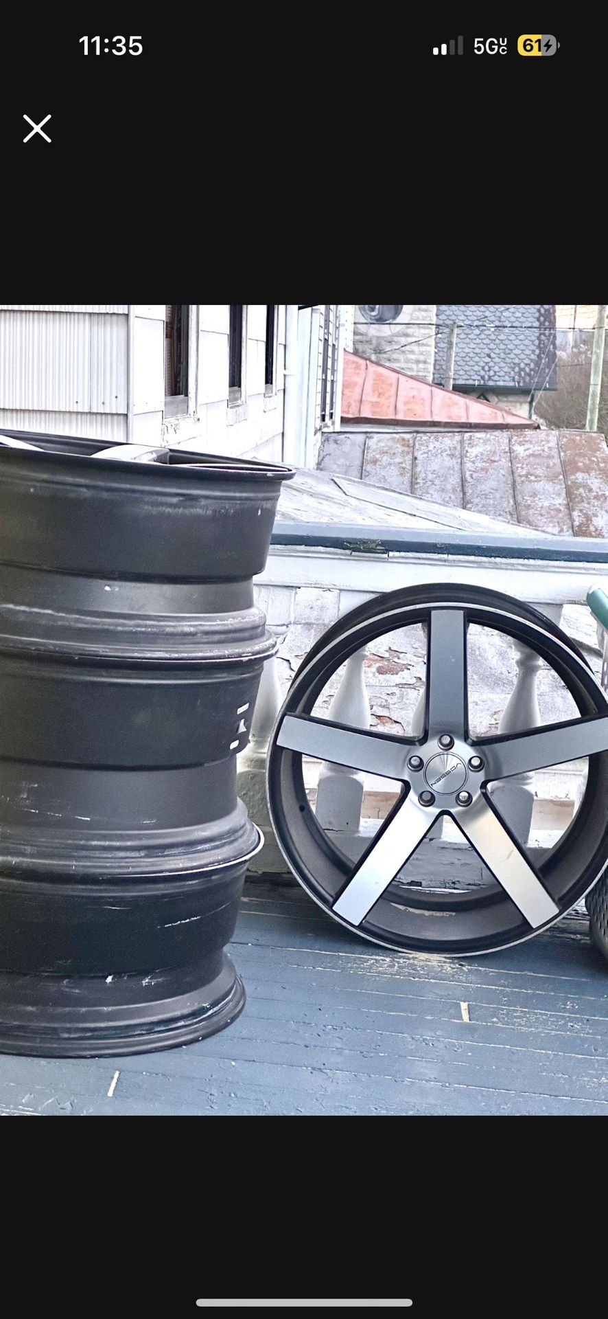 CLEAN 24’ Vossen rims for sale .  5x4.5