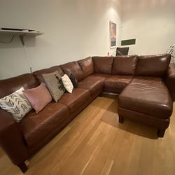 Real Leather Sectional 