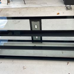 Modern Black Glass TV Stand / Media Console
