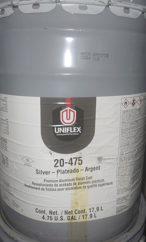 New 5 Gallon Uniflex Finish Roof Coat