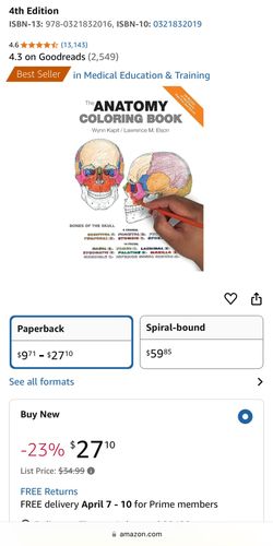 New Anatomy Coloring Book