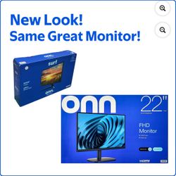 (ONN 22” Inch FHD Monitor) 2 For $80. Read Description
