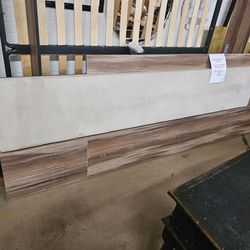 King Bed Walnut Finish w/ FabricWe are located at 2811 East Bell road. Another Time Around Furniture.