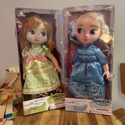 Frozen Elsa And Anna Animated Dolls