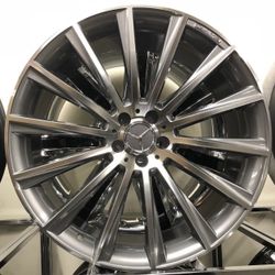 22'' Wheels fit Mercedes S550 CLS Bentley S63 Gunmetal Machine Tires GLC CL63