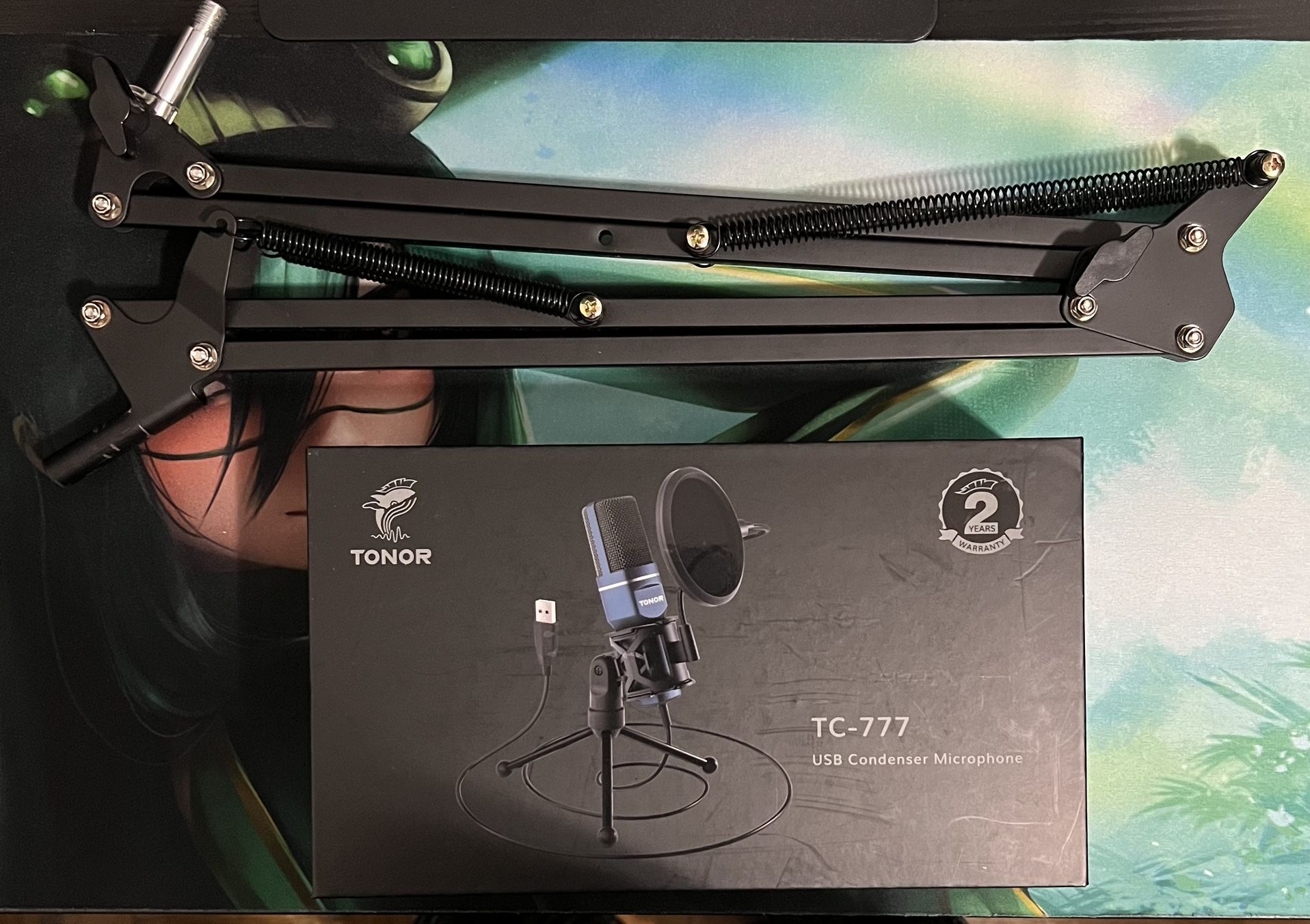 TONOR TC-777 USB Microphone with Boom Arm