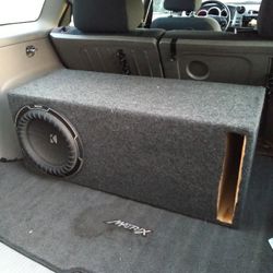 Custome Ported Box 10" With Kicker Comp Q Subwoofer Dual 4 Omh Voice Coils: Used - Like New 