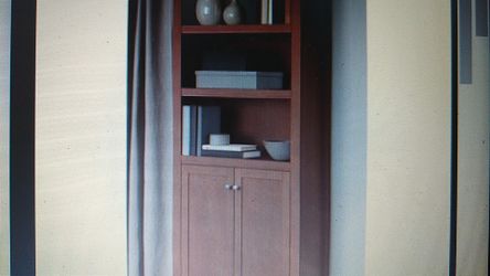 10 Spring Street Burlington 5-Shelf Bookcase w/Doors, Walnut