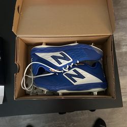 Blue and White Baseball New Balance Cleats