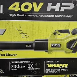 New Ryobi 40V jet fan blower kit