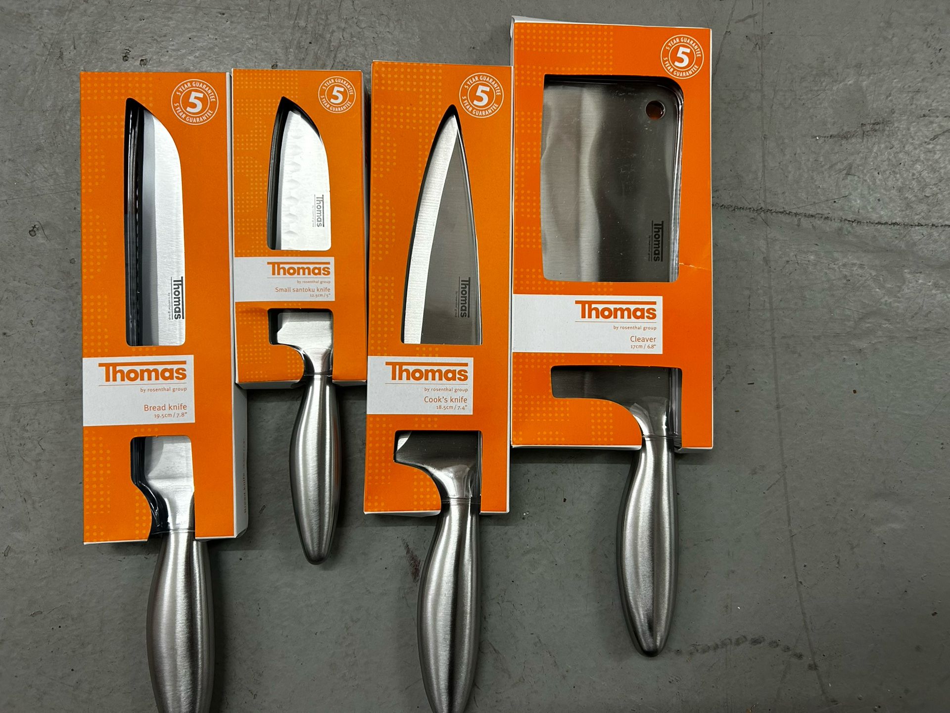Thomas KOCHMESSER / Cook`s Knife, by Rosenthal Group, Messer, New 4pcs