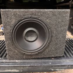 Earthquake 12” subwoofer in box